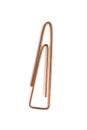 Copper paperclip macro Royalty Free Stock Photo