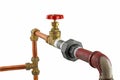 Plumbing fittings Royalty Free Stock Photo