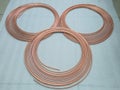 Copper pipe is used as a cooling tube Royalty Free Stock Photo