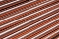 Copper pipes Royalty Free Stock Photo