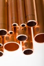 Copper pipes of different diameter