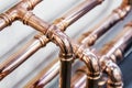 Copper pipes and fittings for carrying out plumbing work