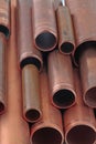 Copper pipes Royalty Free Stock Photo