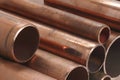 Copper pipes Royalty Free Stock Photo