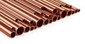 Copper pipes profile - big stack.