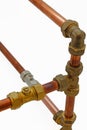 Completed copper pipework Royalty Free Stock Photo