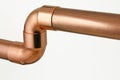 Copper pipework Royalty Free Stock Photo