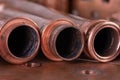 Copper plumbing fittings for water pipe installation