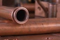 Copper plumbing fittings for water pipe installation