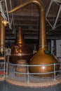 Copper pot for Feints Still distilling process, Dublin, Ireland, 2015 Royalty Free Stock Photo