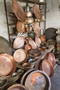 Copper pots, Adiyaman, Turkey Royalty Free Stock Photo