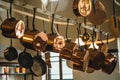 Copper Pots Hanging