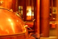 A copper red beer tank with a handle and a lid Royalty Free Stock Photo