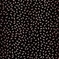 Copper rose foil party sprinkles vector pattern