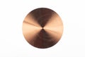 copper round plate isolated on white Royalty Free Stock Photo