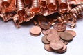 Copper Scrap and Money Industry Royalty Free Stock Photo