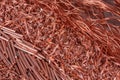 Copper scrap, raw material industry Royalty Free Stock Photo