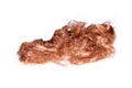 Copper scrap on a white isolated background Royalty Free Stock Photo