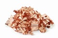 Copper Scrap from XLPE Cable on white background Royalty Free Stock Photo