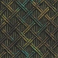 Copper seamless texture with crossed stipes pattern on a oxide metallic background, 3d illustration