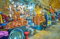 The copper shop in Shiraz bazaar, Iran