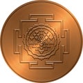 Copper Shree Yantra Design Royalty Free Stock Photo