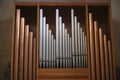 Copper and silver organ pipes