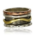 Copper and silver ring Royalty Free Stock Photo