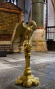 Copper statue in church Royalty Free Stock Photo
