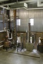 Copper still works in bourbon distillery Royalty Free Stock Photo