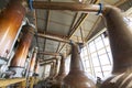 The copper stills of Caol Ila distillery on Islay