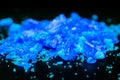 The copper sulfate becomes to be blue when it is moist