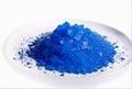 Copper sulphate on white background