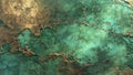 Copper Surface with Green Patina Texture Royalty Free Stock Photo
