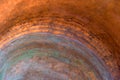 Copper surface. Oxidation of copper. Copy space. Royalty Free Stock Photo