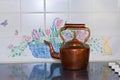 Copper tea kettle Royalty Free Stock Photo