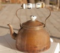 Copper tea pot Royalty Free Stock Photo