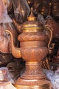 Copper tea urns at a market in Srinagar