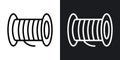 Copper thin line vector icon set Royalty Free Stock Photo