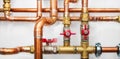 Copper valves and pipes