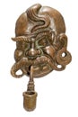 Copper wall mask of the Ukrainian Cossack with a tube