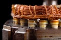Copper winding of the electric motor. Spare parts for the repair of electrical appliances