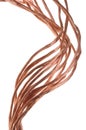 Copper wire, the concept of the energy industry Royalty Free Stock Photo