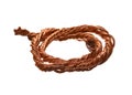 copper wire isolated on white background Royalty Free Stock Photo