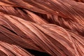 Copper wire non-ferrous metals, product metalworking industry Royalty Free Stock Photo