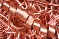 Copper scrap market of raw materials Royalty Free Stock Photo