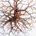 copper wire tree sculpture Royalty Free Stock Photo
