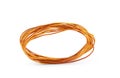 Copper wire  on white background Royalty Free Stock Photo