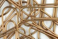 Copper writing paper clips Royalty Free Stock Photo