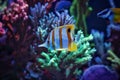 Copperband butterfly fish in Marine aquarium Royalty Free Stock Photo